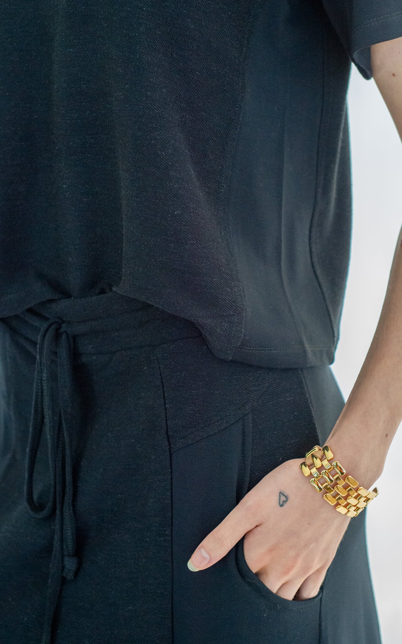casual wear set of skirt and top in black
