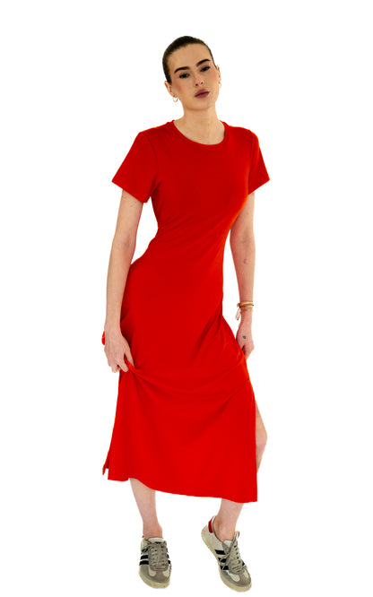 Orange Casual Relaxed Organic Cotton Dress