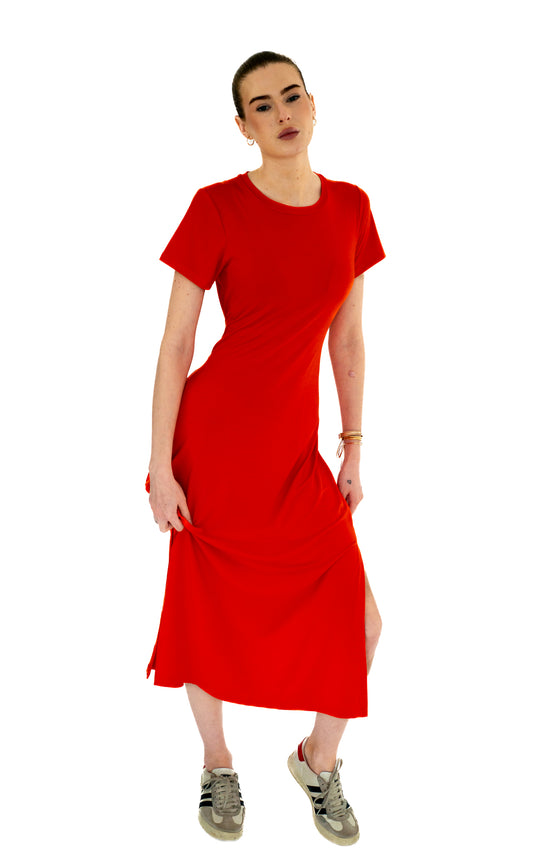 Orange Casual Relaxed Organic Cotton Dress