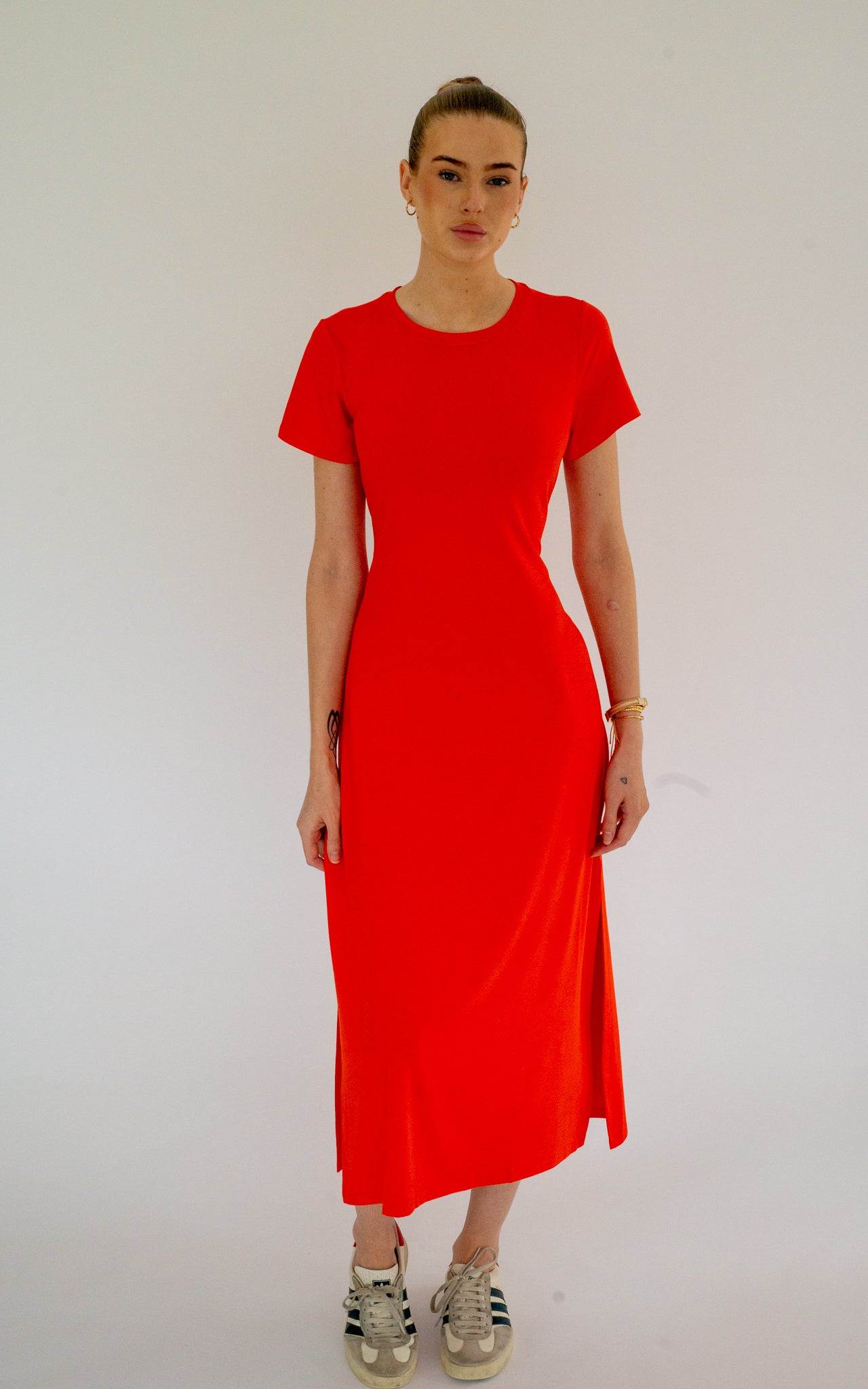 Orange Casual Relaxed Organic Cotton Dress