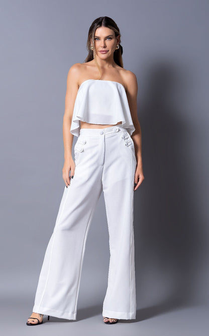 white tailored set 