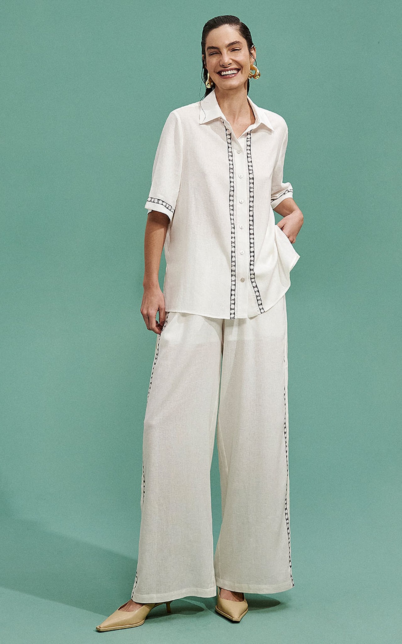 Women's Two-Piece Linen Set 