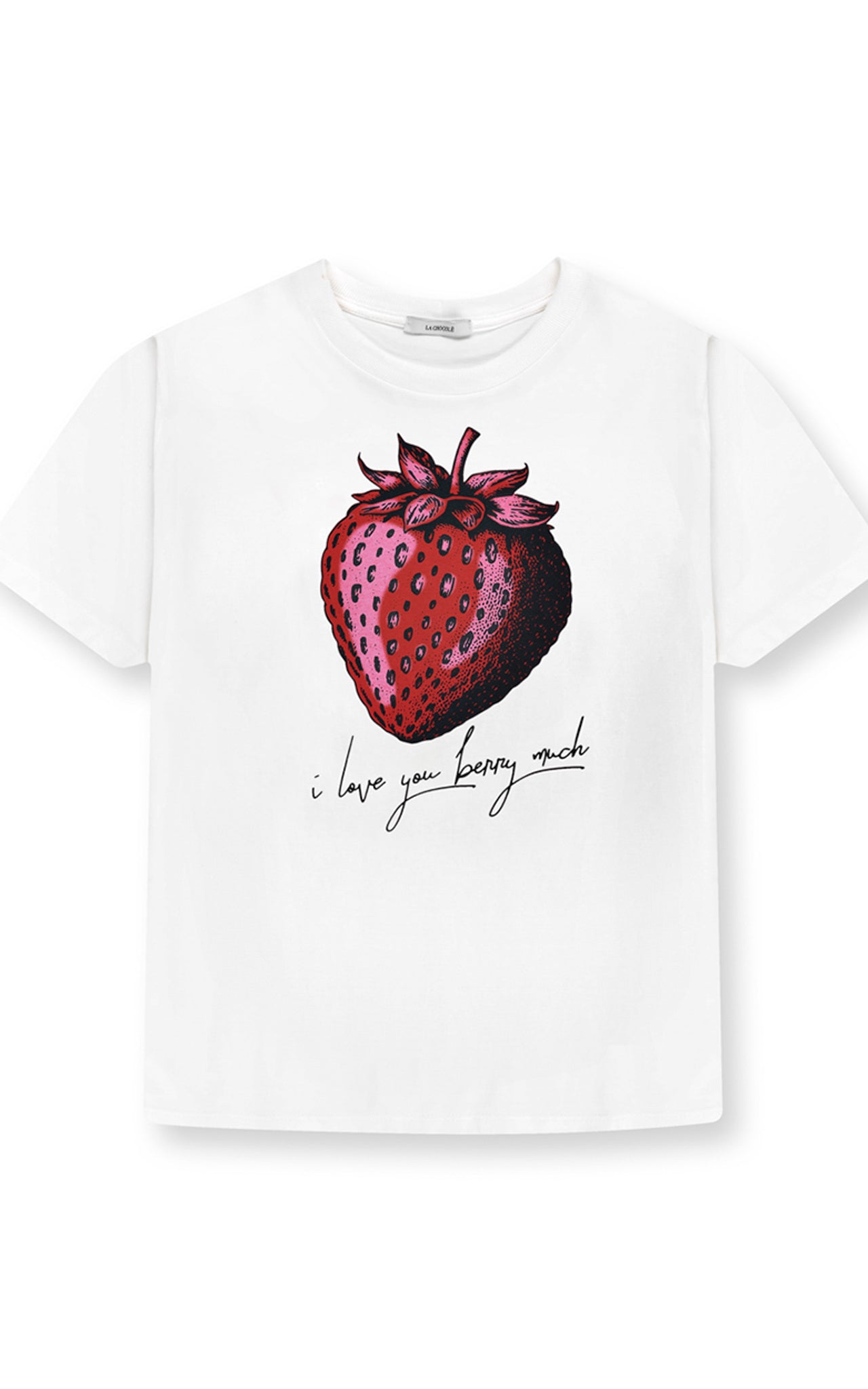 "Strawberry Graphic Tee - 100% Pure Cotton 'I Love You Berry Much' T-Shirt for Women"