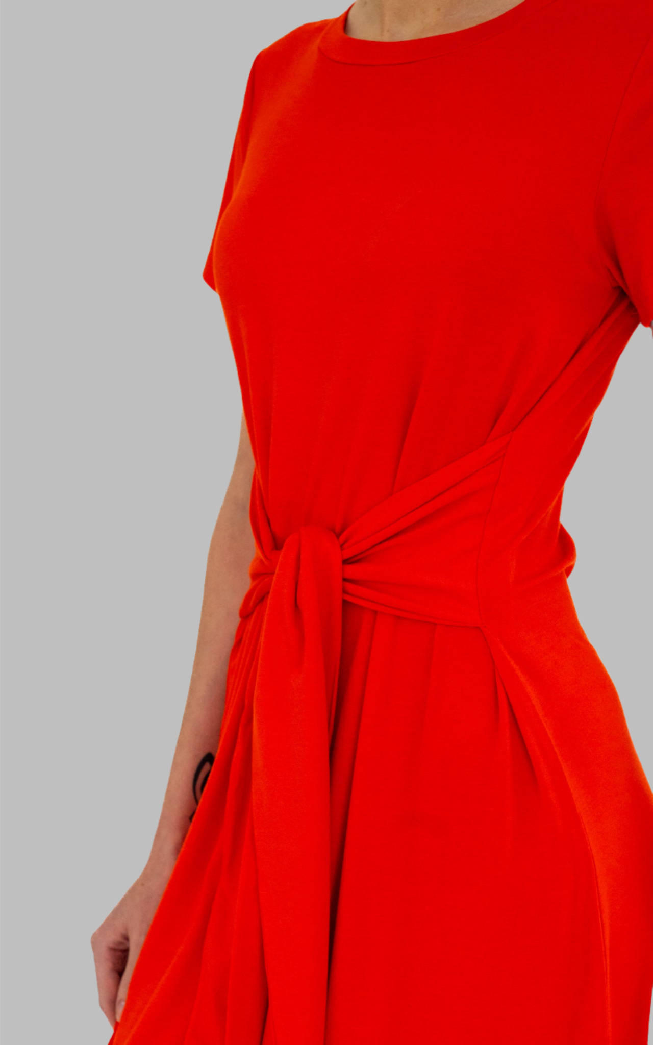 Orange Casual Relaxed Organic Cotton Dress