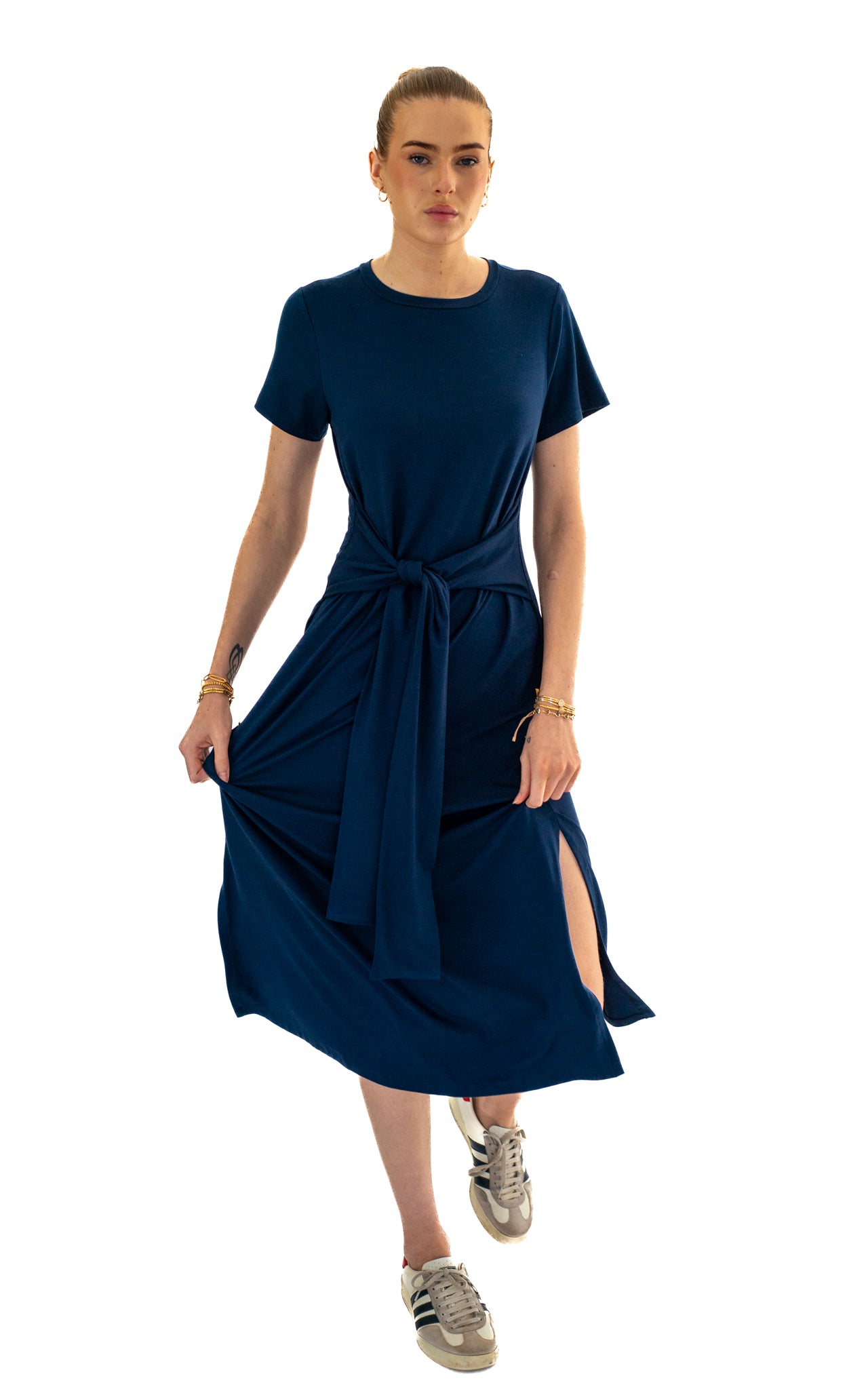 Navy Blue  Casual Relaxed Organic Cotton Dress