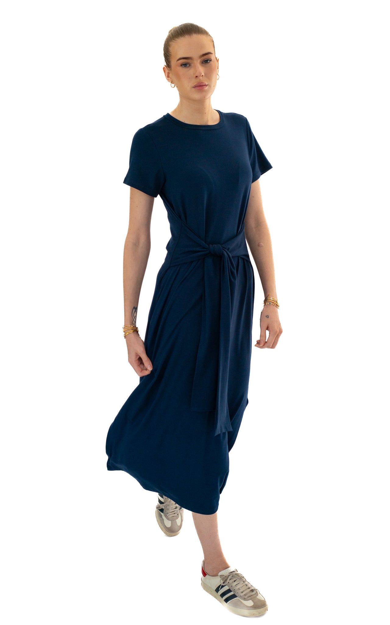 Navy Blue  Casual Relaxed Organic Cotton Dress