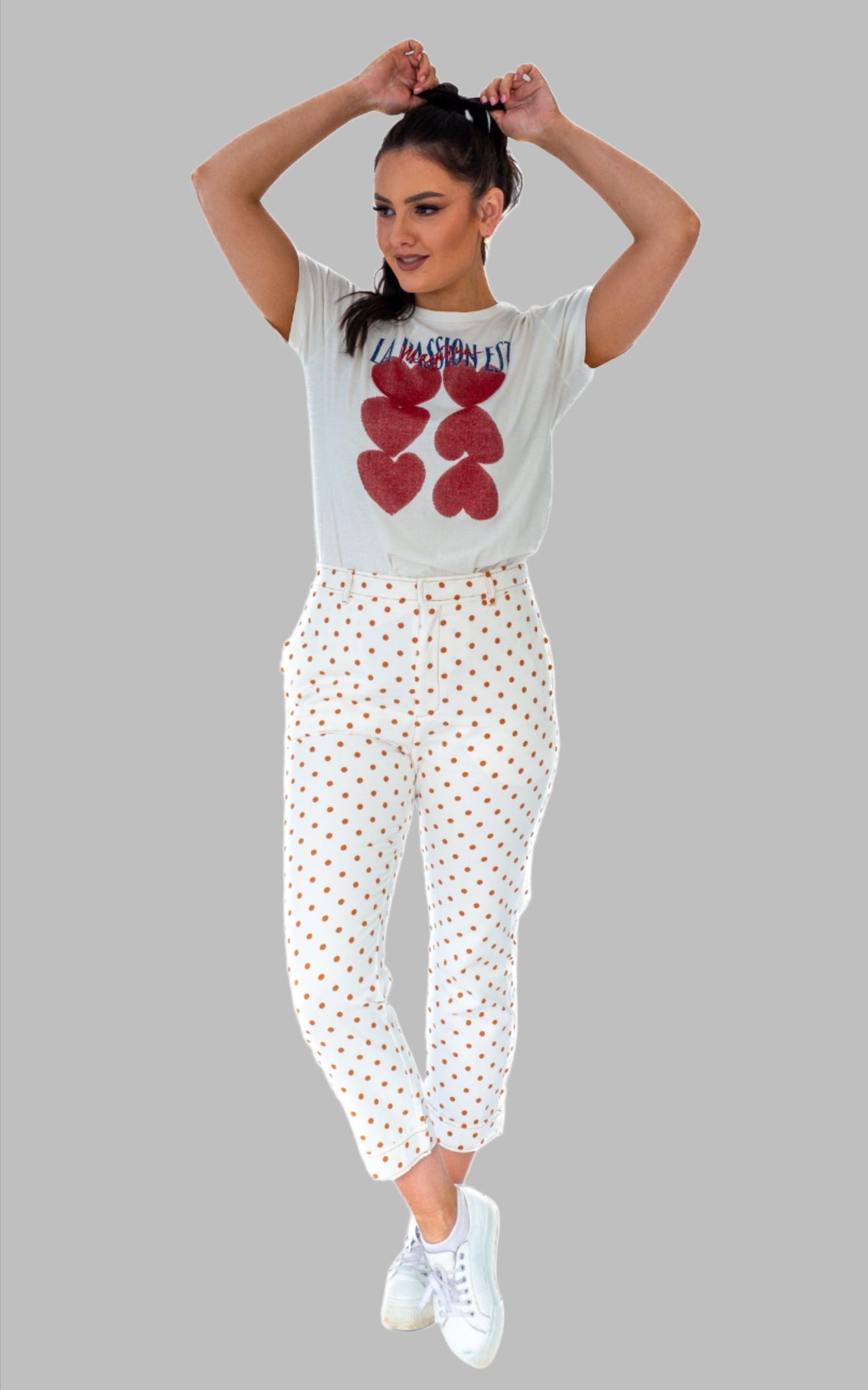 polka dot pants with pocket