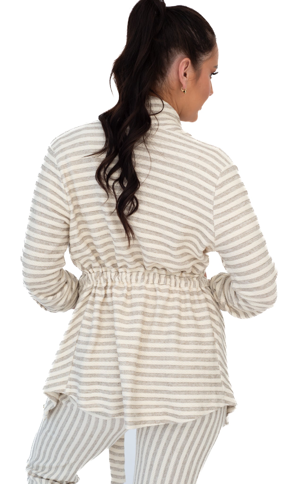 Penelope Set jacket stripes adjustable waist 