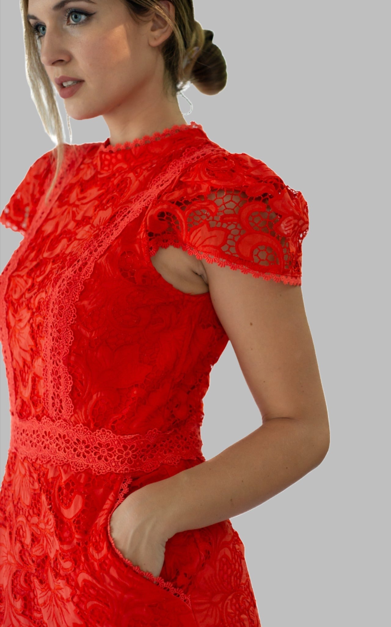 lace dress for women with sleeves 