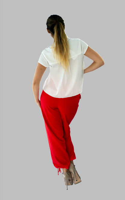 women pants in red 