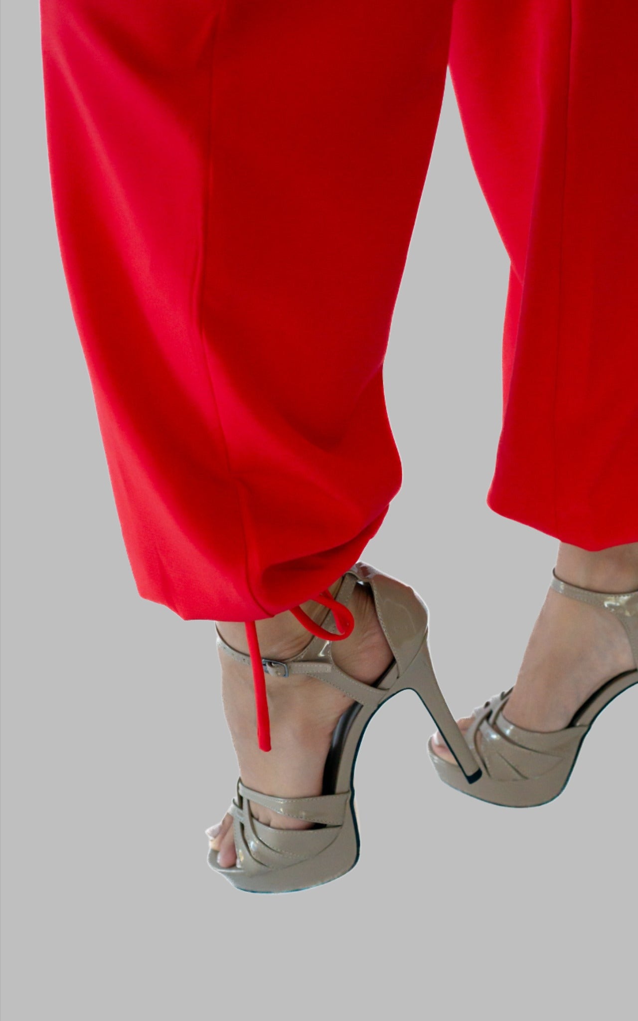 jogger style womens pants in red 