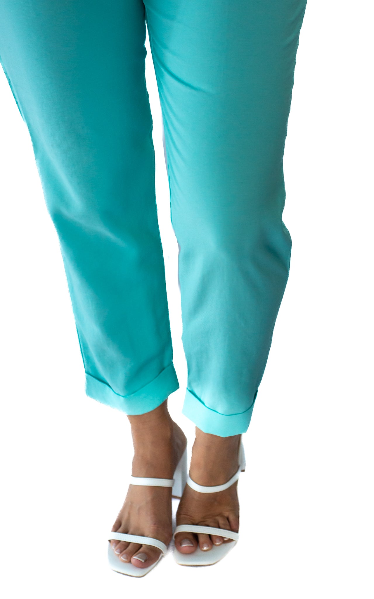 women pants in blue tailored style 