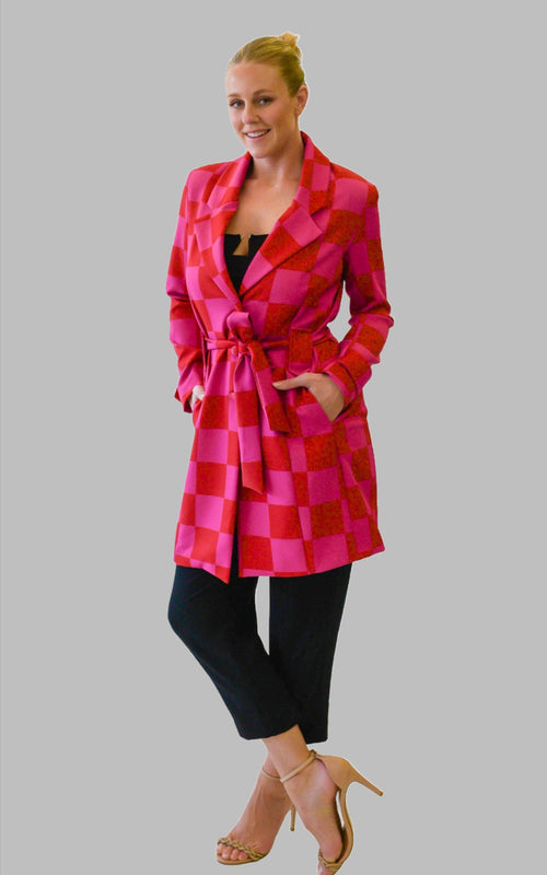 Sofia  Jacket red and pink rain coat jacket 