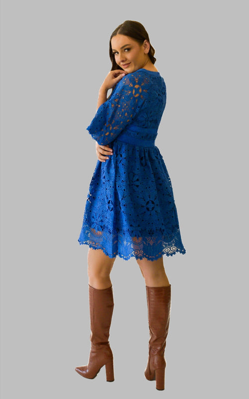 Brigitte  Dress boho style blue dress