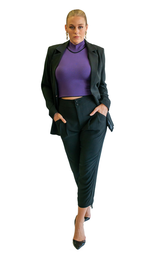 Tonia Blazer black office suit jacket 