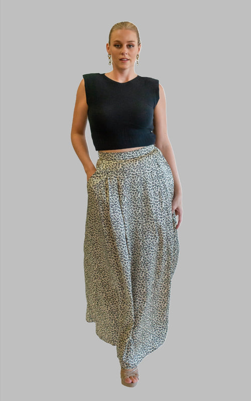 long skirt leopard print 