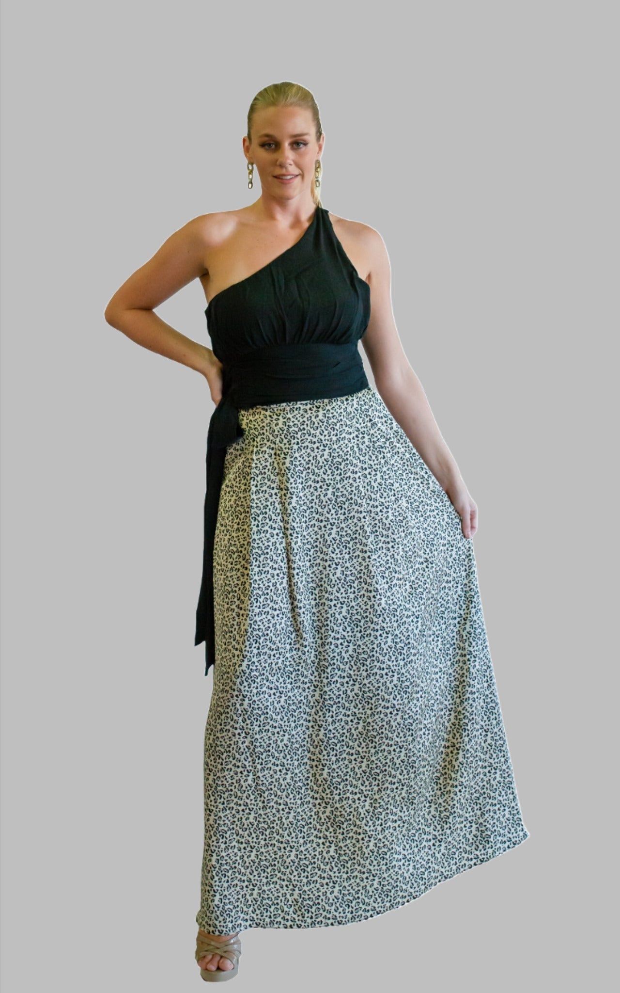 long skirt leopard print 