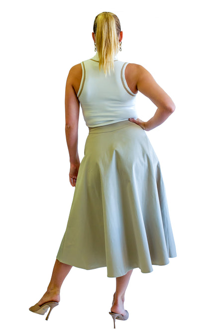 mid length skirt a frame shape