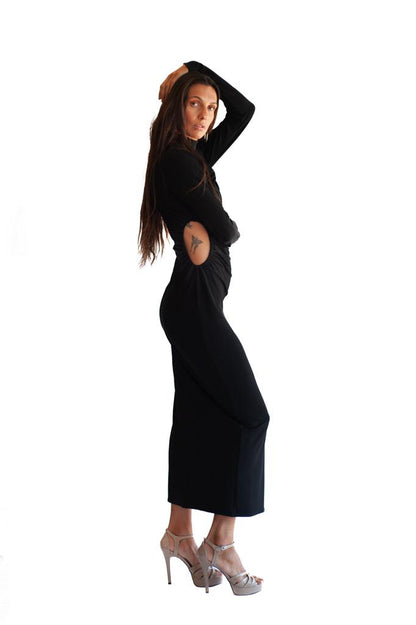 long formal black dress