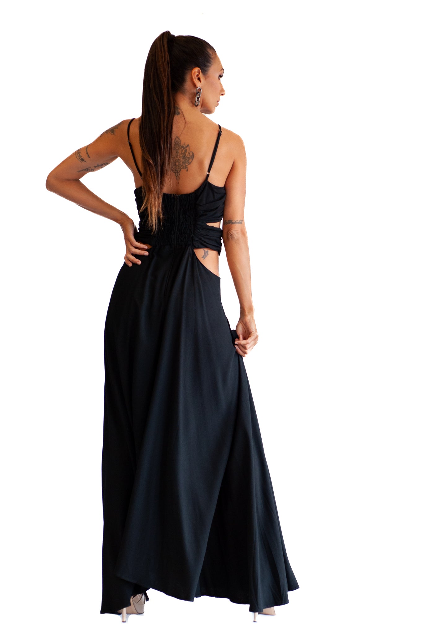 black maxi dress beach style summer dress