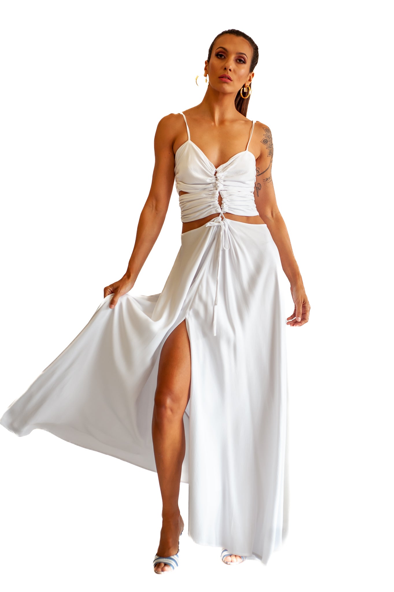 Ottavia Dress summer dress in white cotton beach dress