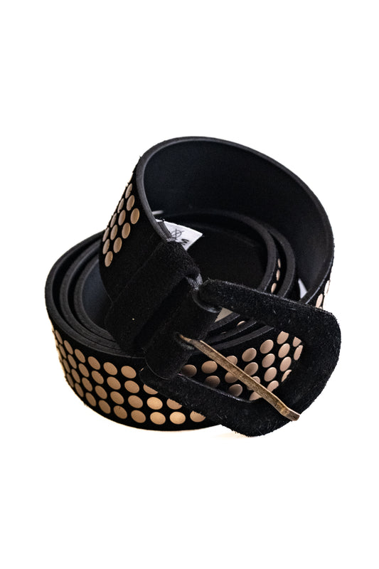 Peta Leather Belt with Suede